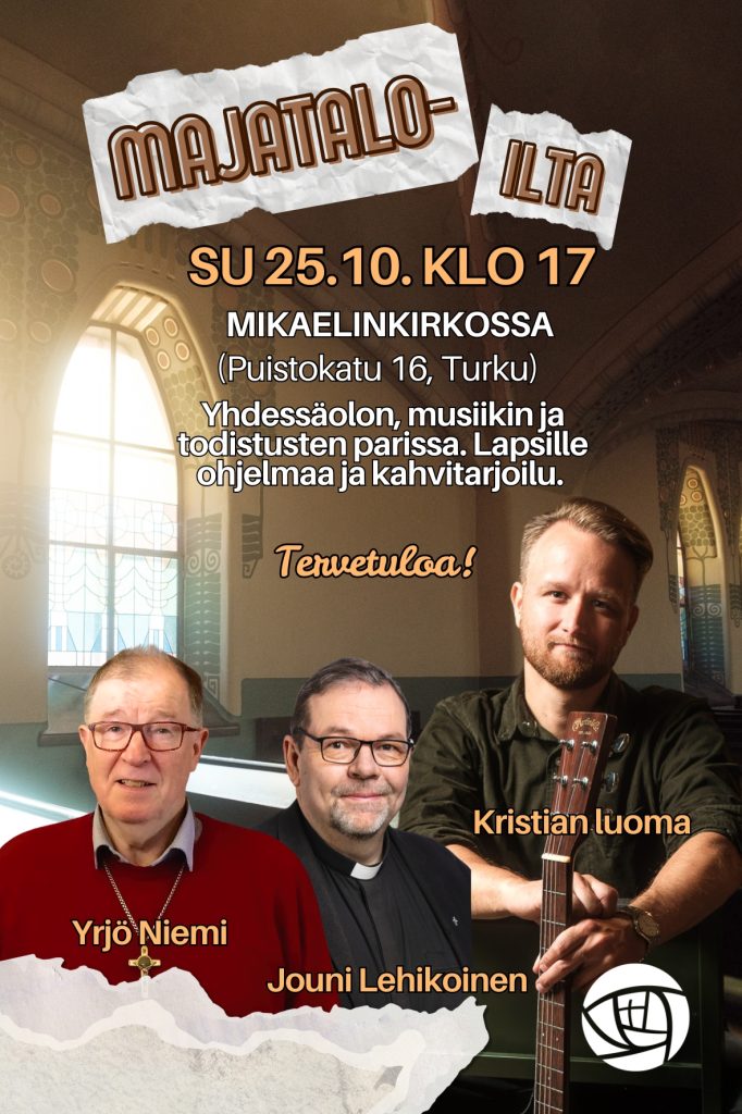 Mainoskuva majataloillassa esiintyvistä henkilöistä.